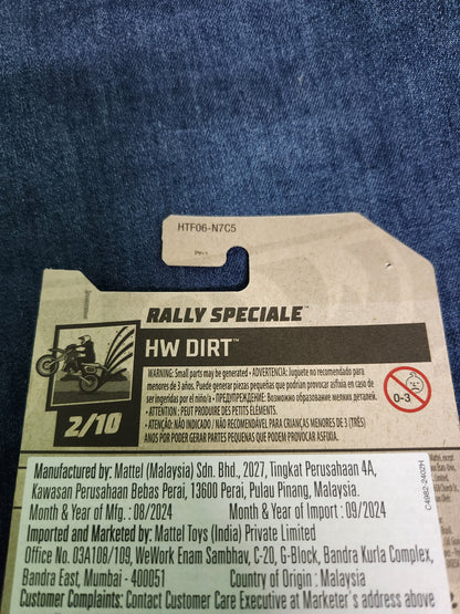 Rally Speciale HW Dirt Hot Wheels Mainline 2024