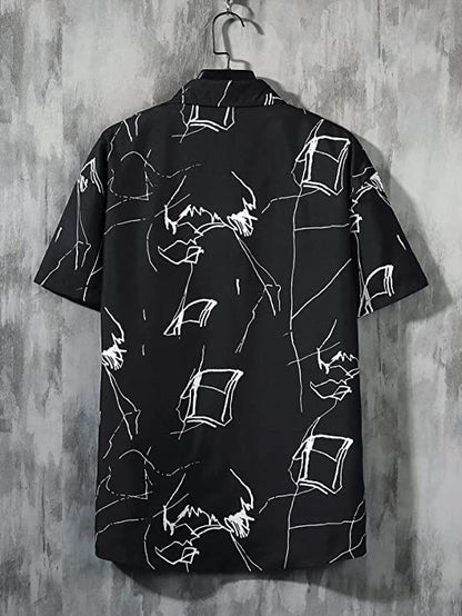 Men's Cotton Blend Printed Half Sleeve Shirt | Regular Fit | Stitched Design