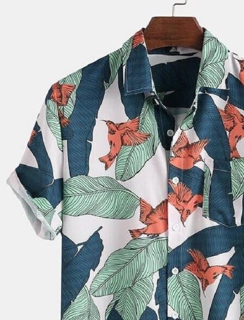 Men's Cotton Blend Printed Half Sleeve Shirt | Regular Fit | Stitched Design