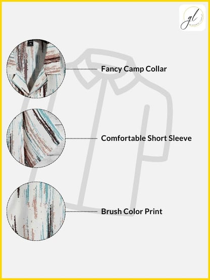 Men's Patterned Shirt, Regular Fit, Fashionable Half Sleeve - Suitable for Casual or Formal Settings