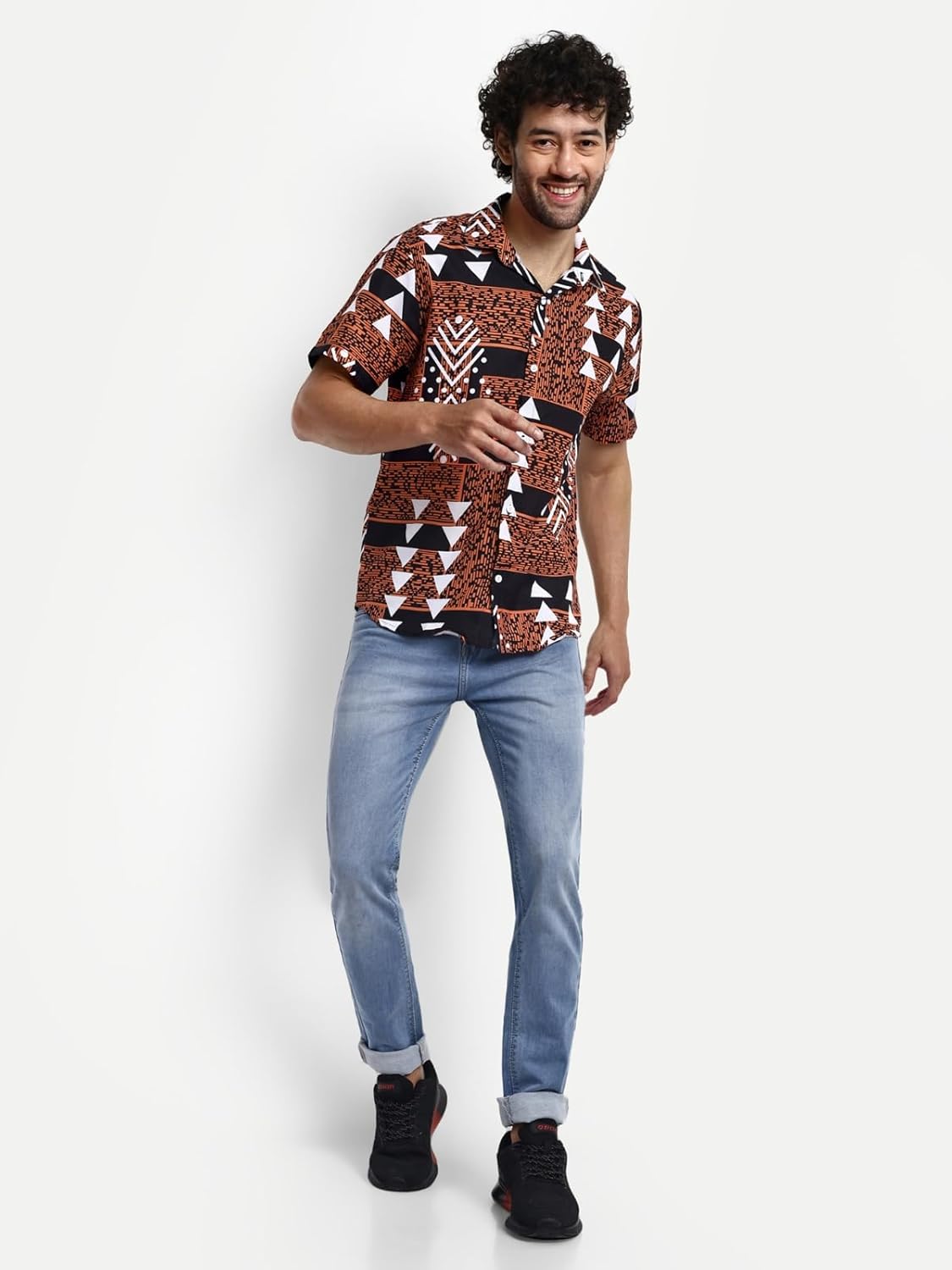 Men's Printed Half Sleeve Shirt, Casual to Formal Regular Fit (ID BM235)