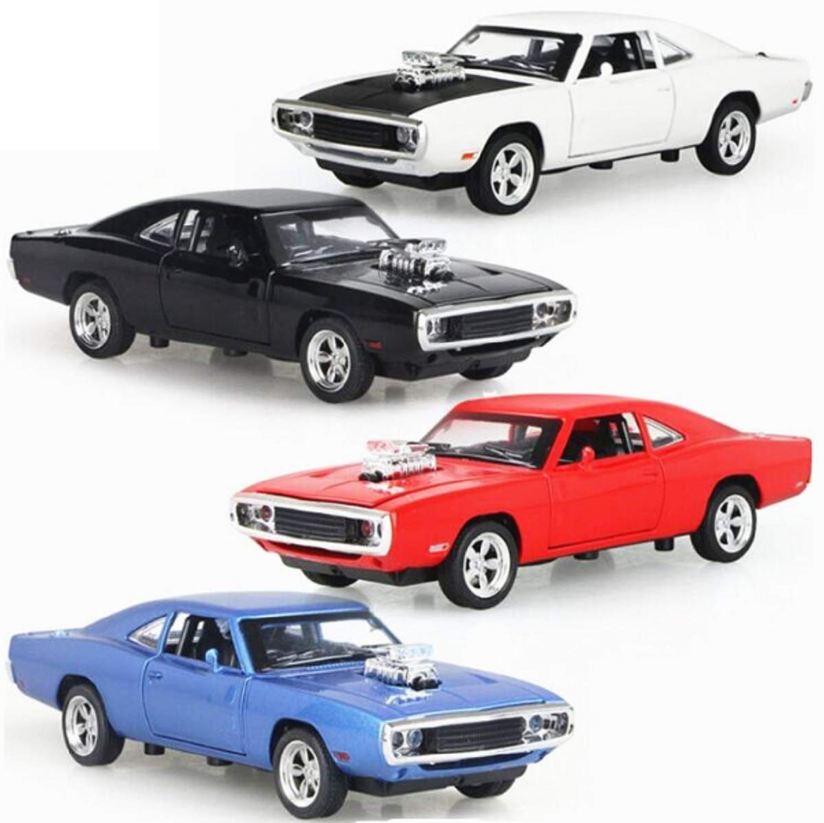 Diecast Metal Dodge Charger 1970 Kids Toy Car - Durable Push & Go Vehicle for Unisex