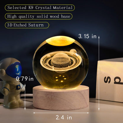 3D Dolphin Crystal Ball Night Light,Dolphin Figurine Lamp,Decorative Glass Sphere Ball Paperweight Crystal Sea Animal Decorations for Home(2.4 in)