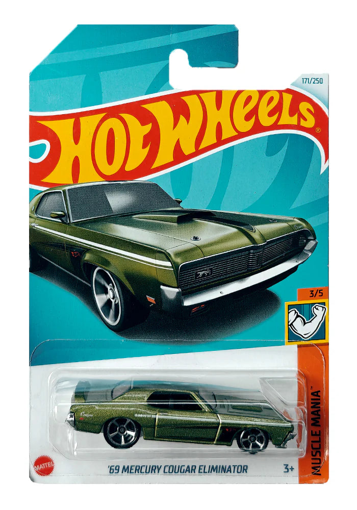 Hot Wheels '69 Mercury Cougar Eliminator - Green - 2024 Card - INDIAN CARD