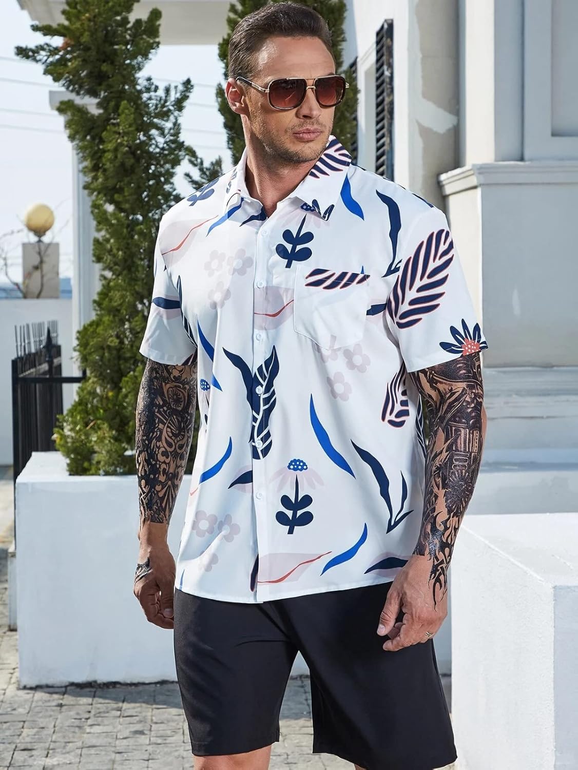 Men's Casual and Formal Half Sleeve Shirt, Stylish Printed Regular Fit