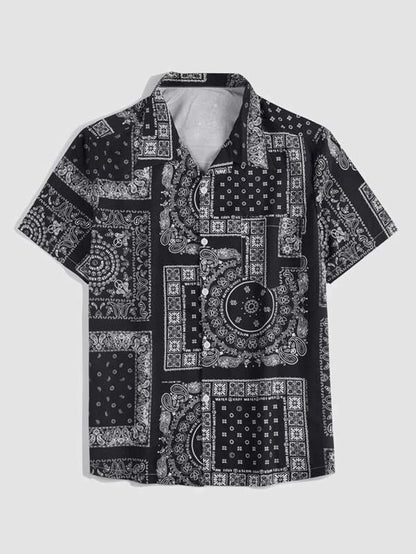 Men's Rayon Tropical Printed Shirt with Hawaii Collar | Ideal Summer Shirt for Outings, Beach, or Vacation