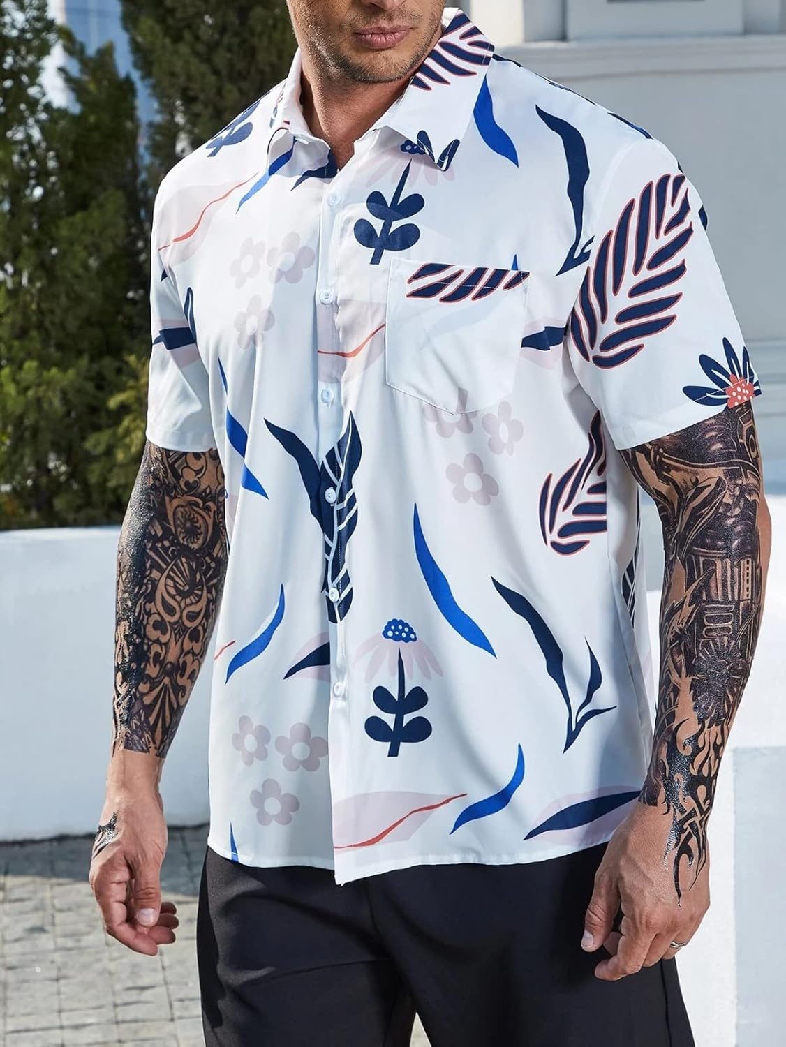 Men's Casual and Formal Half Sleeve Shirt, Stylish Printed Regular Fit