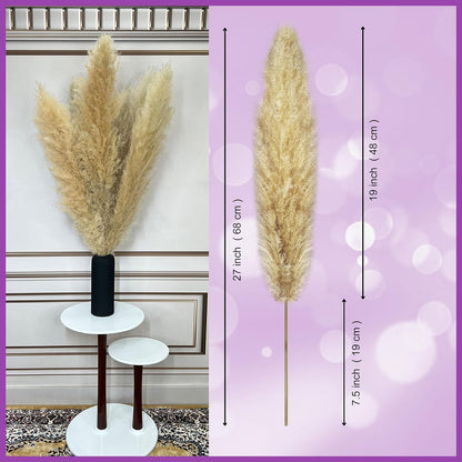 Natural Dried Grass Large 27”/2.25 Feet Tall Decoration-Pack of 3