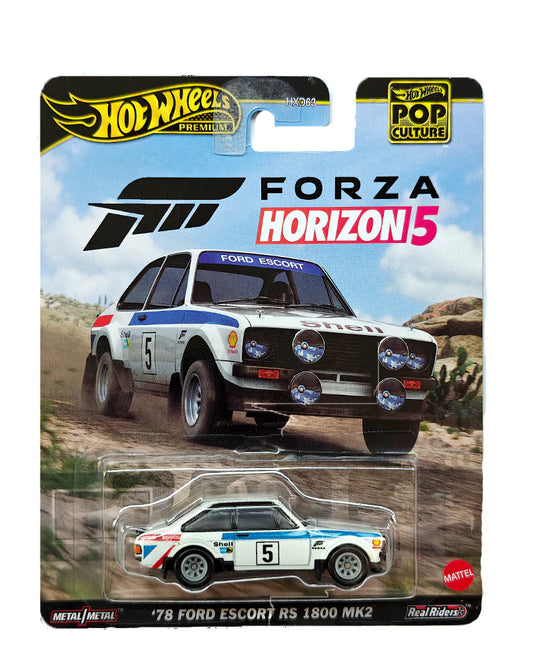 Hot Wheels Forza Horizon 5 '78 Ford Escort RS 1800 MK2 - White - 2023 Card