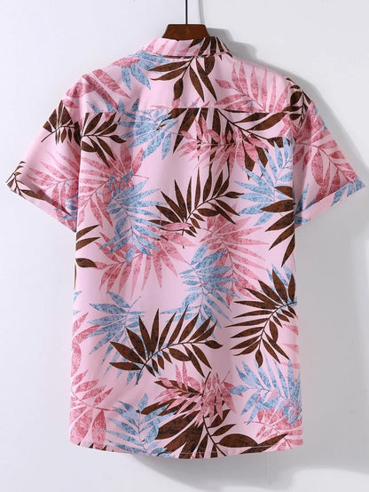 Men's Rayon Tropical Printed Shirt with Hawaii Collar | Ideal Summer Shirt for Outings, Beach, or Vacation