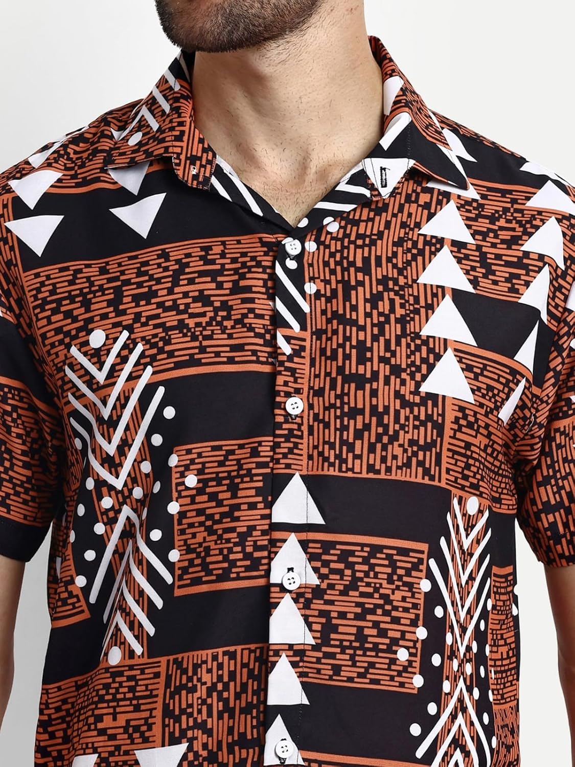 Men's Printed Half Sleeve Shirt, Casual to Formal Regular Fit (ID BM235)