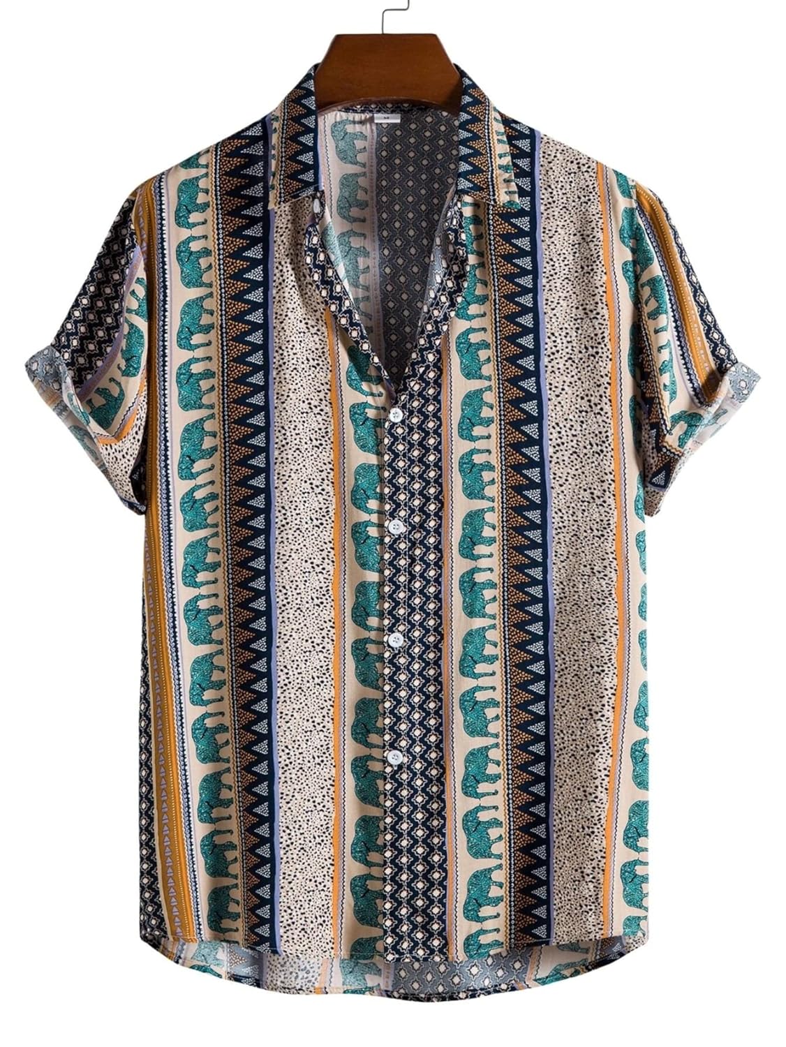 Men's Rayon Tropical Printed Shirt with Hawaii Collar | Ideal Summer Shirt for Outings, Beach, or Vacation