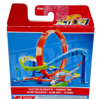 Hot Wheels Car 2024 Action Pack of 5 (Electro Silhouette, Twinduction, Nitro Tailgater, Slide Kick, 24 Ours) Multi - Color