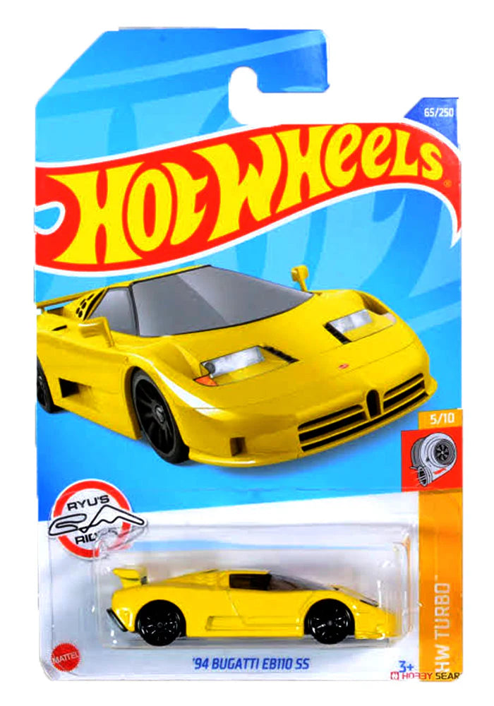 Hot Wheels '94 Bugatti EB110 SS - Yellow - 2021 Card (With Protector Case)