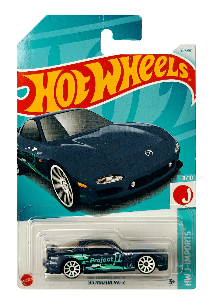 Hot Wheels '95 Mazda RX-7 - Blue - 2024 Card - INDIAN CARD