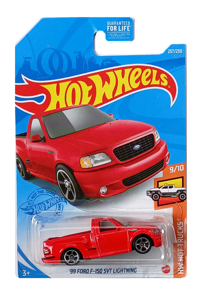 Hot Wheels '99 Ford F-150 SVT LIghtning - Red - 2020 Card (Blister Damage / Car in Excellent Condition) (With Protector Case)