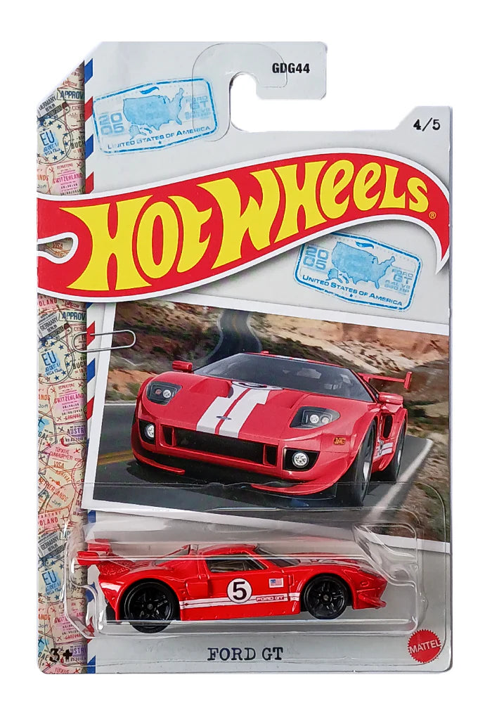 Hot Wheels Premium Ford GT - Red - 2017 Card (With Protector Case)