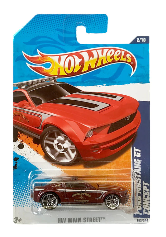 Hot Wheels Ford Mustang GT Concept - Maroon - 2010 Card (With Protector Case)