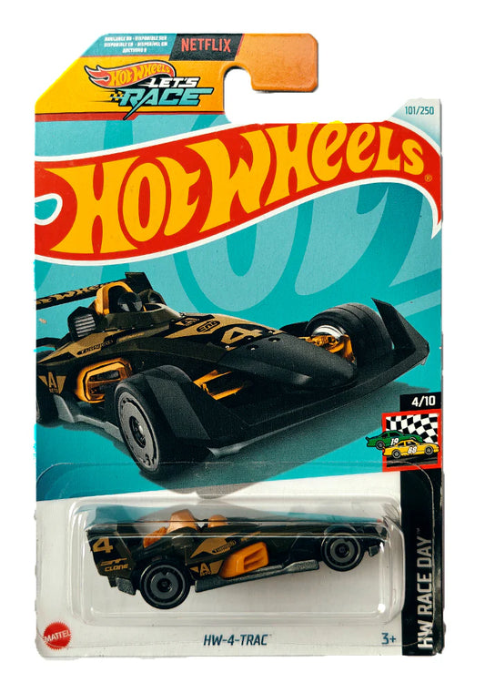 Hot Wheels HW-4-Trac - Green / Yellow - 2024 Card - INDIAN CARD