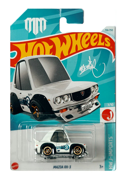 - INDIAN CARD - Hot Wheels Tooned Mazda RX-3 - White - 2024 Card