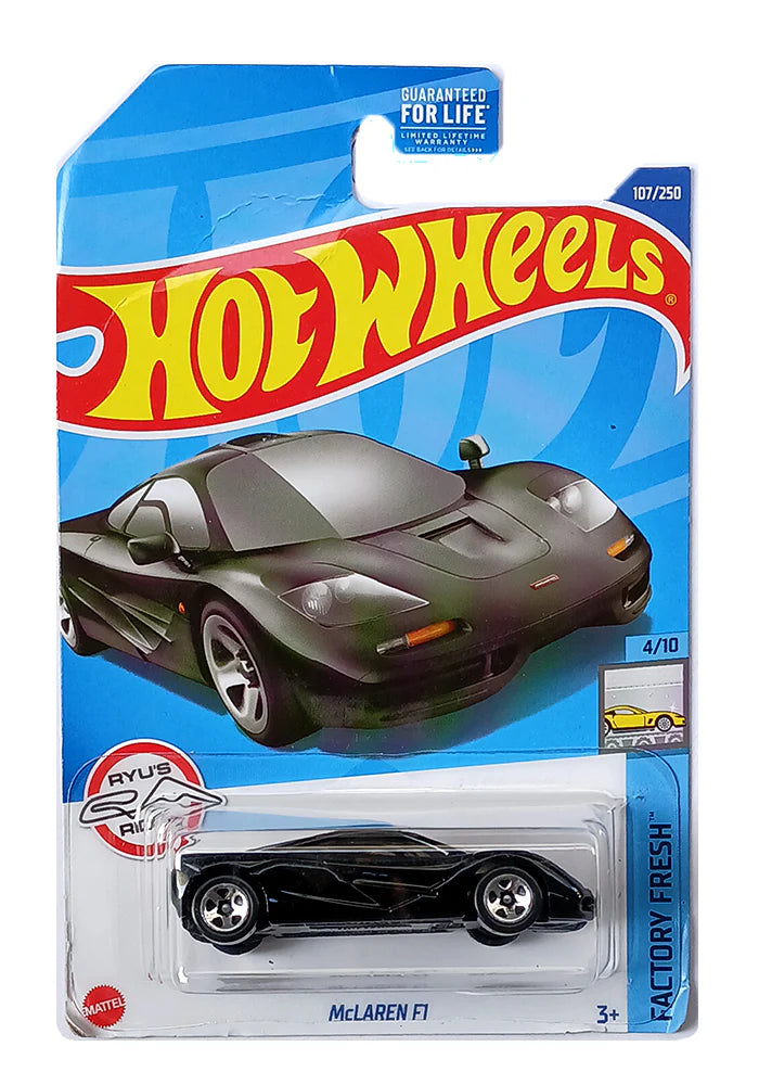 Hot Wheels McLaren F1 - Black - 2021 Card (Creased Card / Car in Excellent Condition) (With Protector Case)