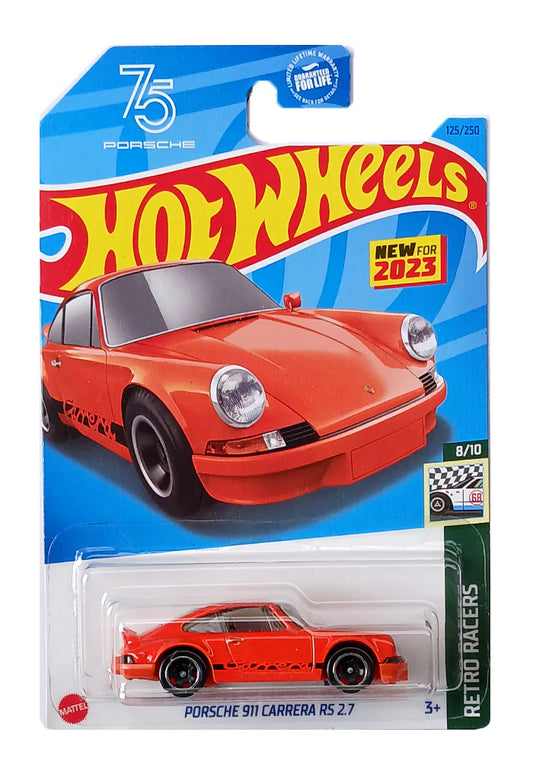 Hot Wheels Porsche 911 Carrera RS 2.7 - Orange - 2021 Card (With Protector Case)