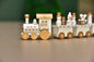 Wooden Christmas train for decoration and gifts