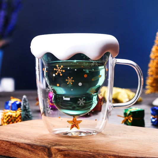 Double Wall Insulated Christmas Mug with lid