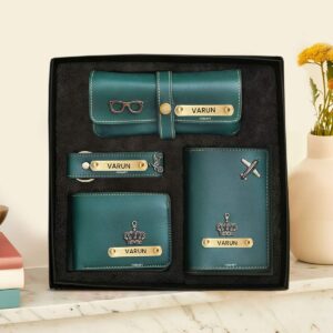 Customized 4 pc wallet gift set for men